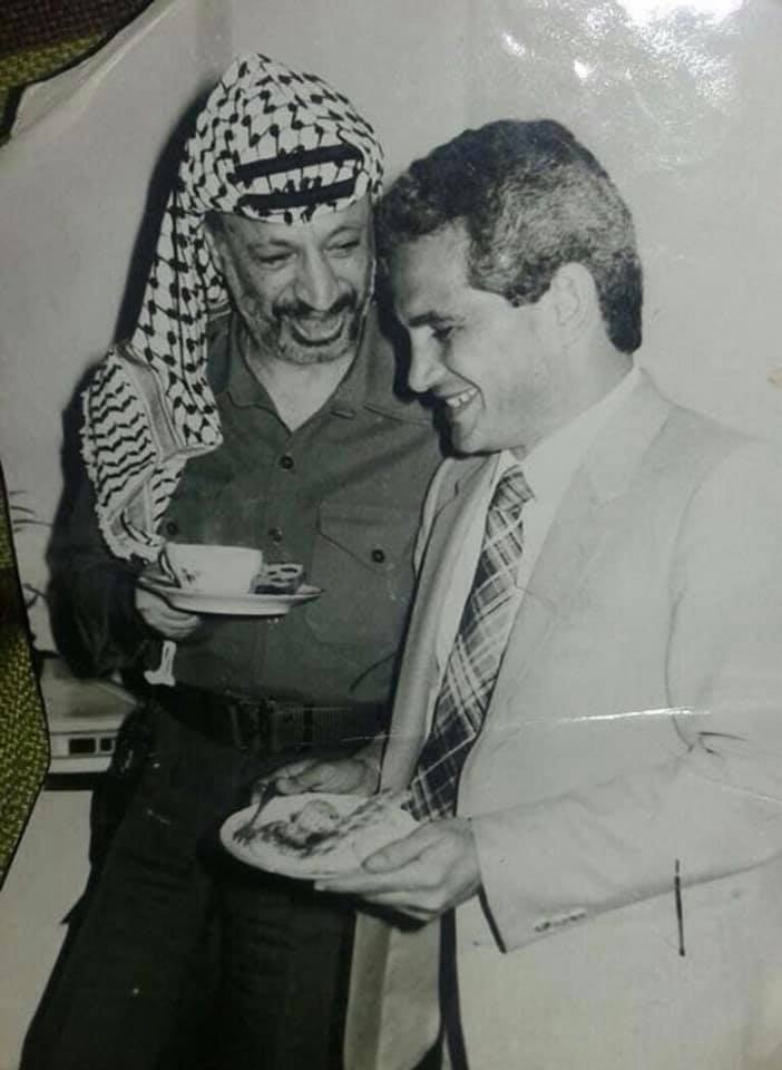 مع الزعيم الفلسطيني ياسر عرفات